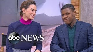 Watch Daisy Ridley, John Boyega Discuss 'Star Wars : The Force Awakens' Video