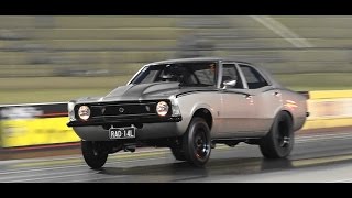 Watch DANDY ENGINES 7 SEC OUTLAW RADIAL TWIN TURBO CORTINA FULL THROTTLE FRIDAY Video