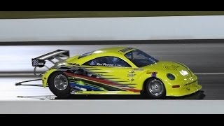 Watch ROD PENROSE RACING TURBO VW BEETLE 8.36 @ 164 MPH FULL THROTTLE FRIDAY Video