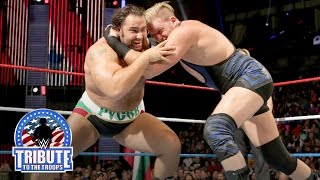 Watch Jack Swagger vs. Rusev - Boot Camp Match: WWE Tribute to the Troops 2015 Video