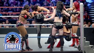 Watch Charlotte, Becky, Brie & Alicia Fox vs. Paige & Team B.A.D.: WWE Tribute to the Troops 2015 Video
