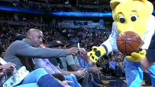 Watch NBA: Chauncey Billups Signs Ball, Rocky Kicks it to Fan Video