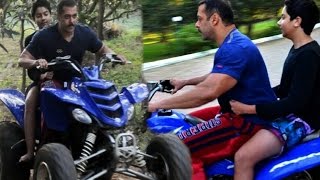 Watch Salman Khan Enjoys Dirt Bike Ride With Sohail Khan's Son At Panvel Farmhouse 2015 Video