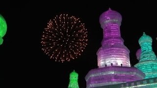 Watch Tourists Flock to China's Ice Festival Video