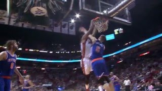 Watch NBA: Hassan Whiteside Throws It Down on Kristaps Porzingis! Video