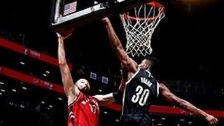Watch NBA: Jonas Valanciunas Jams on Thaddeus Young Video Video