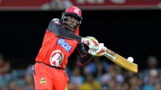 Watch Chris Gayle smashes 50 off 12 balls, equals Yuvraj Singh's T20 Record Video