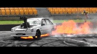 Watch CUTSIK CATCHES FIRE AT BURNOUT OUTLAWS Video