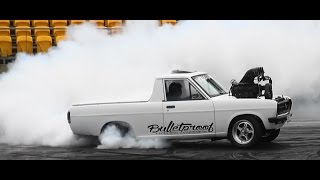 Watch JSTWCH BLOWN DATSUN UTE AT BURNOUT OUTLAWS Video