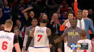 Watch NBA: Carmelo Anthony forces OT with the BIG 3! Video