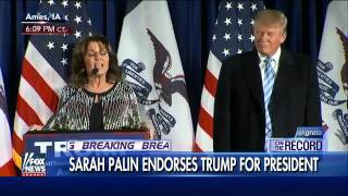 Watch Sarah Palin endorses Donald Trump for president Video