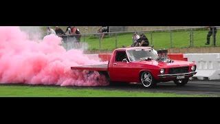 Watch NUTCASE POURS OUT COLOURED SMOKE AT BURNOUT OUTLAWS Video