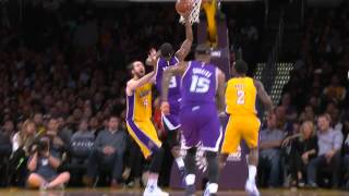 Watch NBA: Rajon Rondo Takes the Contact and Slams it Home! Video