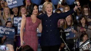 Watch Demi Sings for Hillary Clinton Video