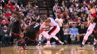 Watch NBA: Damian Lillard Denies Kyle Lowry! Video