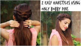 Watch 2 Quick and Easy Twist Hairstyles | 1 Minute Heatless Hairstyles Video