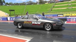 Watch BLACK TRACK PERFORMANCE SKYLINE 7.94 @ 175 MPH SYDNEY DRAGWAY Video