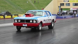 Watch BIG H RACING 9 SEC FALCON AT SYDNEY DRAGWAY Video