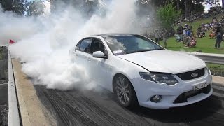 Watch FORD FG XR6 TURBO BURNOUTS AT KANDOS 2016 Video