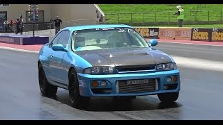 Watch ALLOUT SKYLINE 10.05 @ 152 MPH SYDNEY DRAGWAY Video