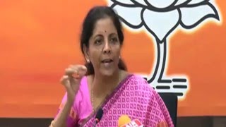 Watch Cong should apologise for framing stories against then Guj Govt: Sitharaman Video