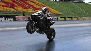 Watch H2R KAWASAKI SUPERCHARGED NINJA TESTING AT SYDNEY DRAGWAY Video