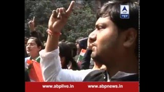 Watch Police lodges sedition case in JNU incident, ABVP protests against leftist group Video