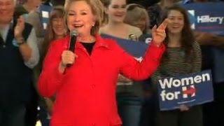 Watch Clinton Imitates Barking Dog at Campaign Stop Video