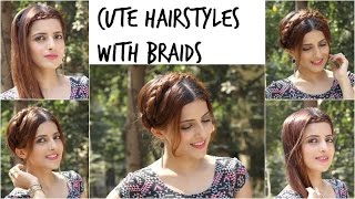 Watch Cute And Easy hairstyles With Braids/Hairstyles For Valentines Day Part 2 Video