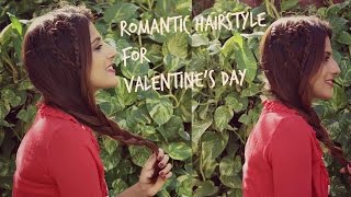 Watch 2 Minute Romantic Hairstyle For Valentine's Day| Easy Hair Tutorial Video