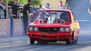 Watch MY105.COM TWIN TURBO V8 RX3 TESTING AT SYDNEY DRAGWAY Video