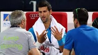 Watch Novak Djokovic out of Dubai Tennis championships with eye infection Video
