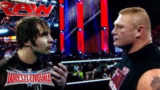 Watch The Road to WrestleMania: Brock Lesnar vs. Dean Ambrose in a No Holds Barred Street Fight Video