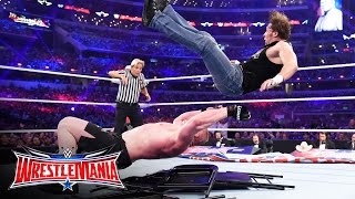 Watch Dean Ambrose vs. Brock Lesnar - No Holds Barred Street Fight: WrestleMania 32 Video