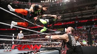 Watch The Usos vs. The Dudley Boyz - Tables Match: Raw, April 4, 2016 Video