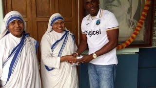 Watch West Indies 'Champions' Make Donation to Mother Teresa's Charity Video