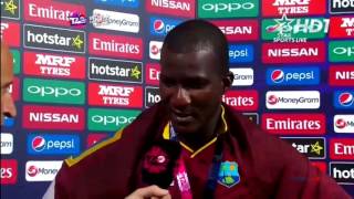 Watch Darren Sammy's Speech at the T20 WC 2016 Final Presentation Ceremony Video