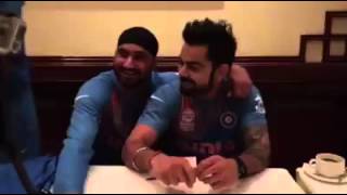 Watch Vriat Kholi and Harbhajan Singh in punjabi mood, Befor T20 World Cup 2016 Video