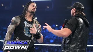 Watch Roman Reigns and AJ Styles size each other up: SmackDown, April 7, 2016 Video