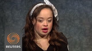 Watch Woman with Down syndrome stars in beauty campaign Video