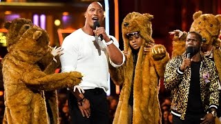 Watch The Rock & Kevin Hart Rap 'Leo Got F***ed By A Bear' at 2016 MTV Movie Awards Video