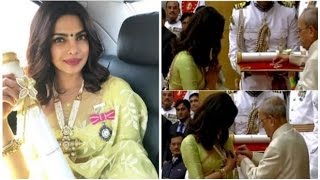 Watch Priyanka Chopra receives Padma honour from the President Video