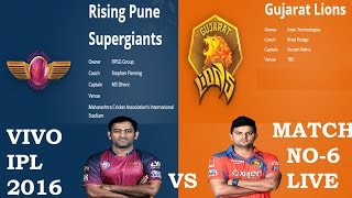 Watch Live Streaming: Gujarat Lions vs Rising Pune Supergiants, IPL 9 2016, Match 6 Video
