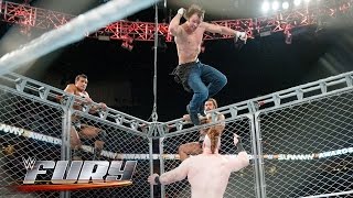 Watch 14 daredevil moves off the top of steel cages Video