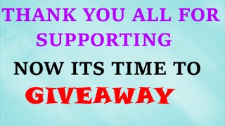 Watch GIVEAWAY! Thank You All For Supporting Video