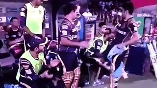 Watch RCB vs KKR IPL 2016 - Angry Gautam Gambhir Hit Chair in the dugout Video