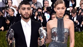 Watch Gigi Hadid & Zayn Malik Make Red Carpet Debut As Robots With Toast At Met Gala Video