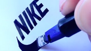 Watch Seb Lester Draws Famous Logos By Hand Video