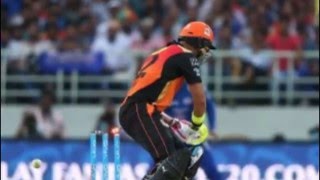 Watch IPL 2016 - Yuvraj Singh Hit-Wicket, SRH vs MI Video