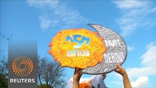 Watch Thousands march in Madrid for Indignados anniversary Video